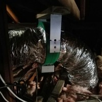 Inline fan in attic