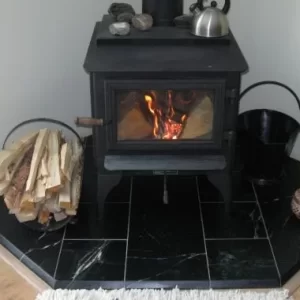 Corner hearth pad