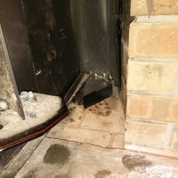 installed duct for ash door