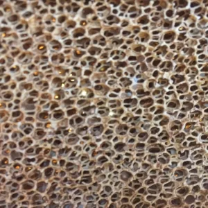 Close up of Reticulated Ceramic foam Catalyst