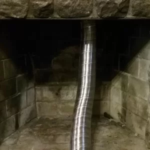 4" Chimney liner in fire place