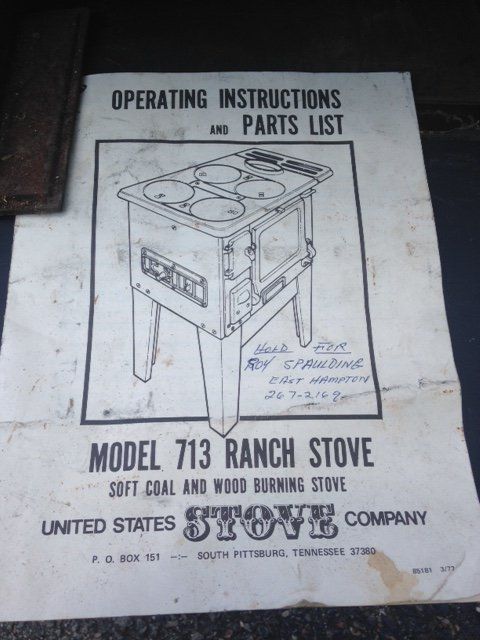 713 Ranch Stove Manual