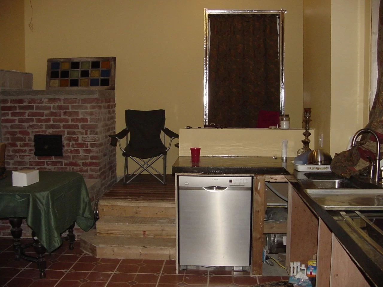 Finished heater in the kitchen.