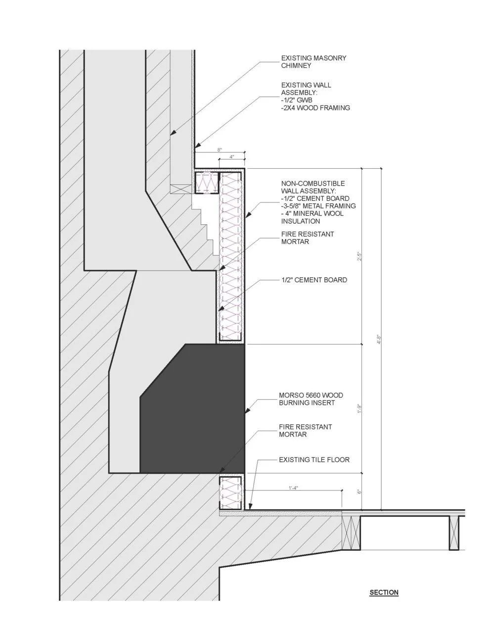 Fireplace Drawing Details