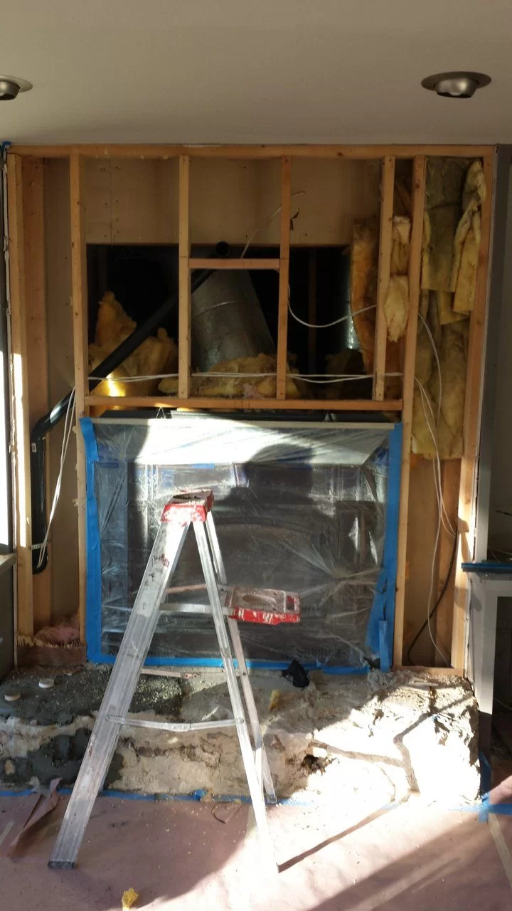 fireplace without insulation inside