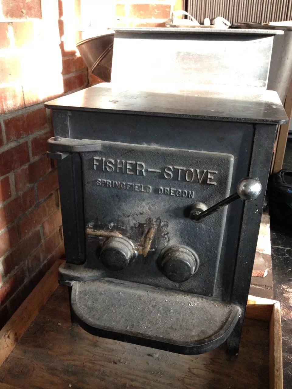 Fisher wood stove from the 70s? (though we likely bought it used at the time, so it could be older)