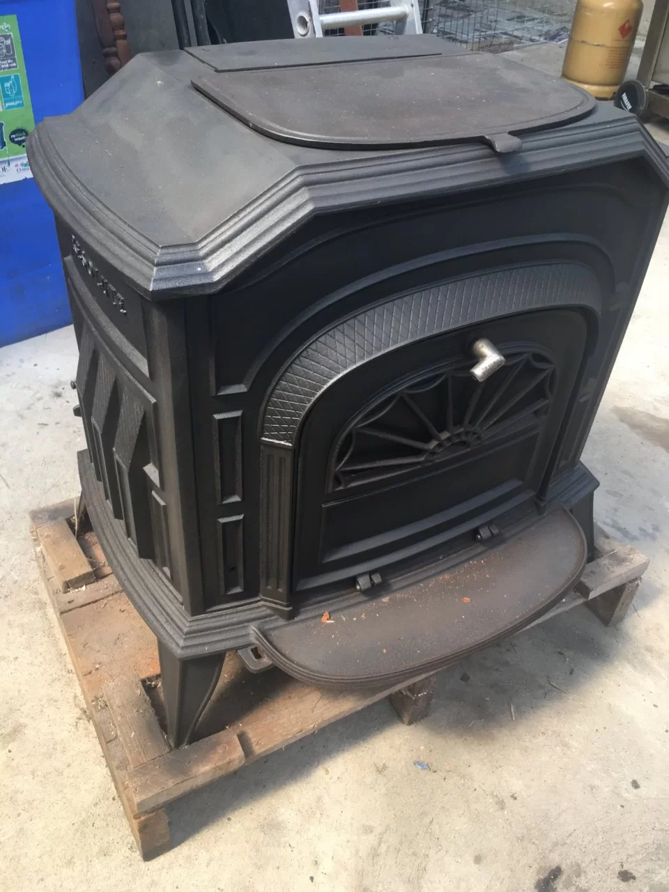 front of stove