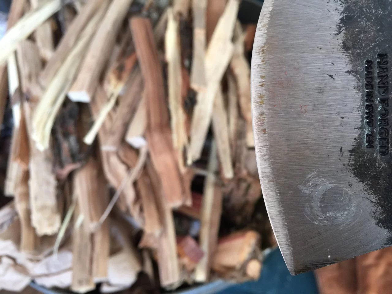 Husq Hatchet after chopping kindling