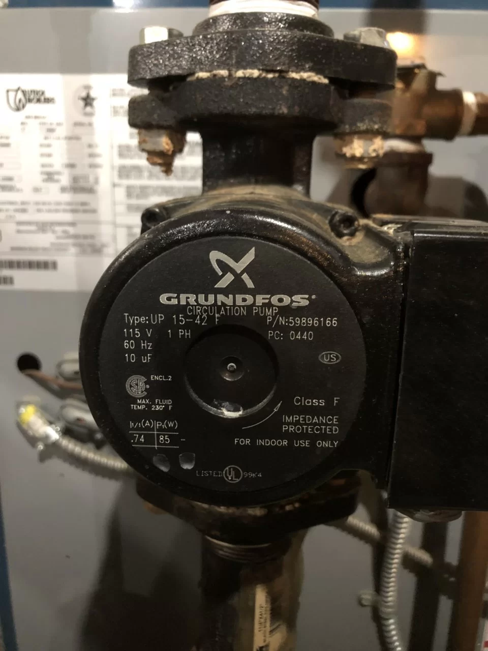 Indoor Boiler Pump