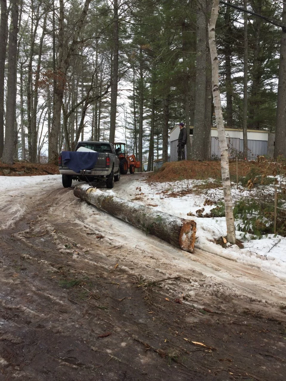 Trailer hitch winch plus diesel equals power