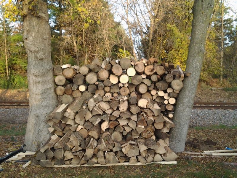 New Barrel Stove in New Greenhouse and Free Wood Scrounge