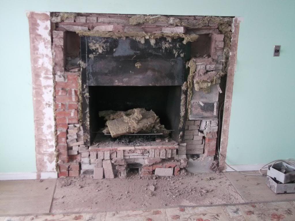 [Hearth.com] Need help - Large cast iron box - behind veneer brick - **pics**
