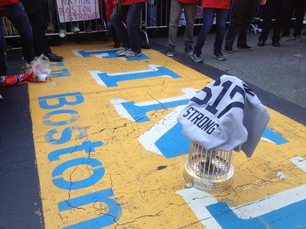 BOSTON MARATHON FINISH LINE.