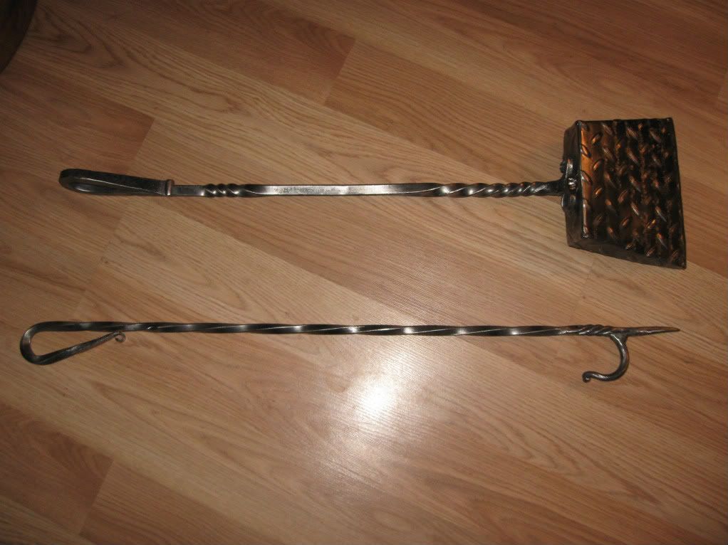 [Hearth.com] Forged a coal rake and tool stand today