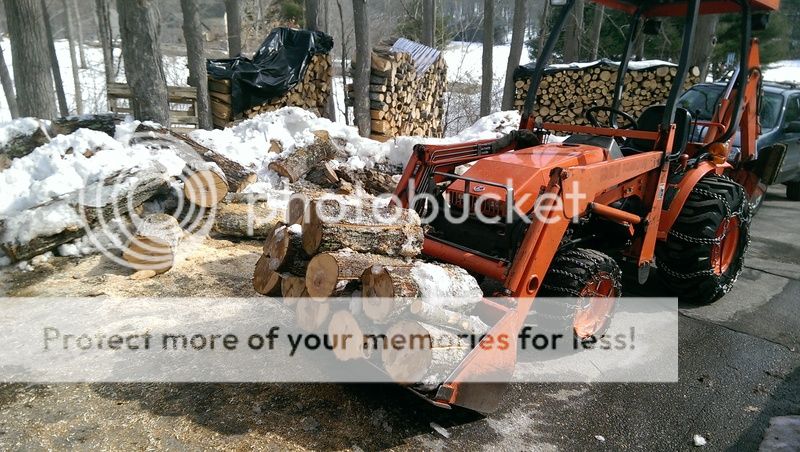 Dug wood out of the snow piles