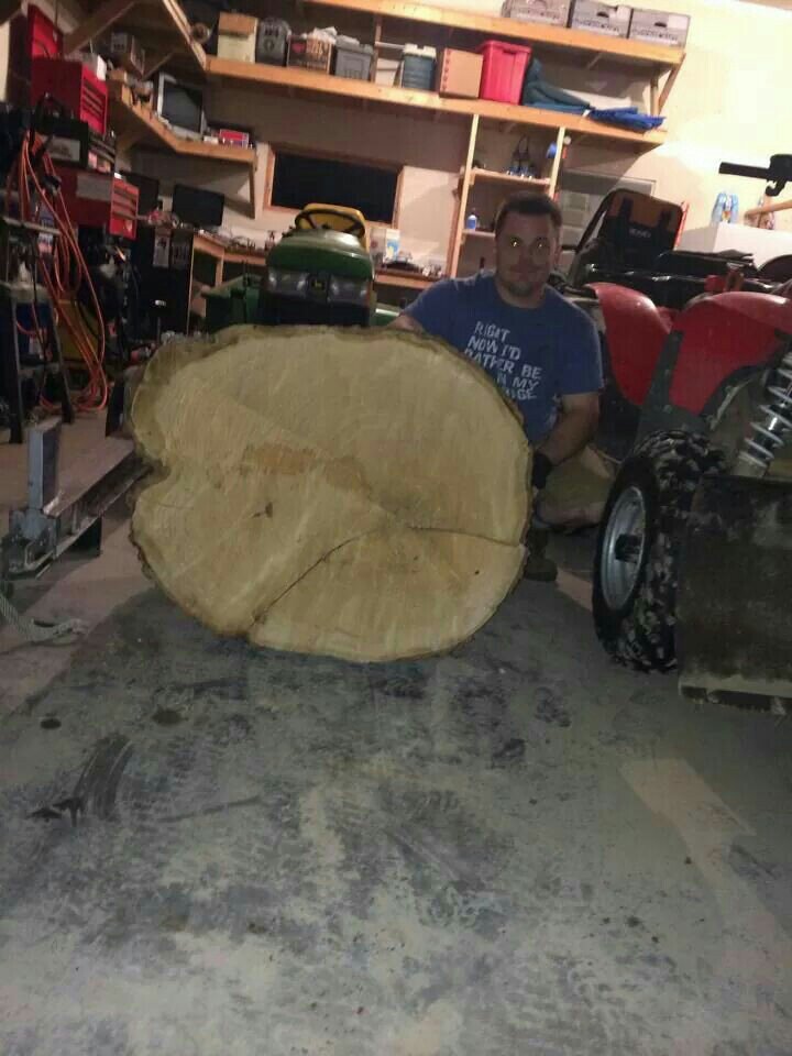 [Hearth.com] Large oak round - - - - >Table?