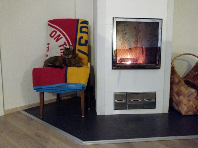 Finnish masonry heater of modern design