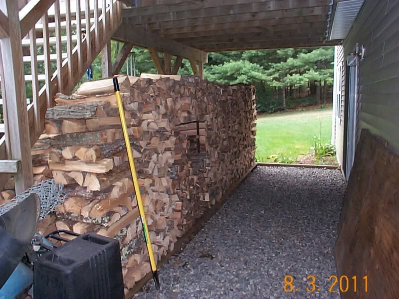 Under deck (wood shed) storage question