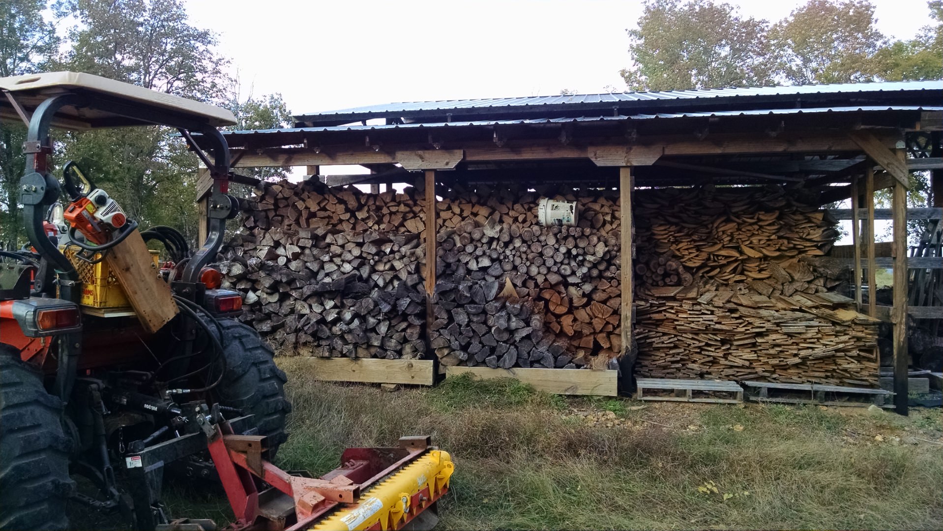 Drying in 4-row stacks