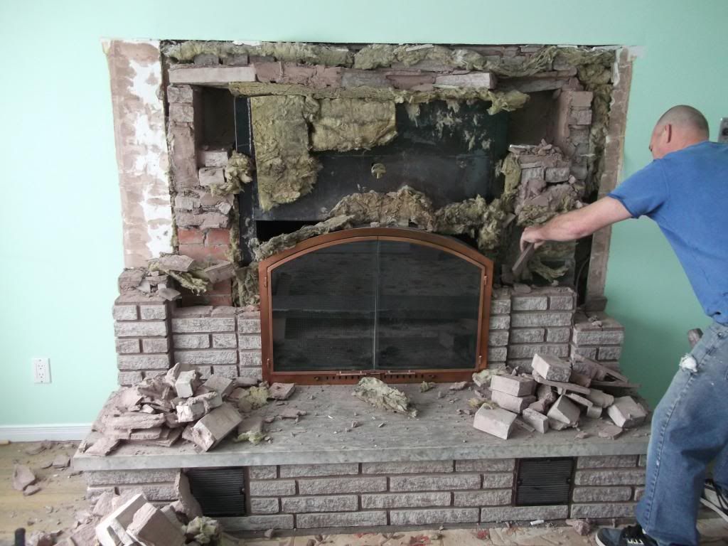 [Hearth.com] Need help - Large cast iron box - behind veneer brick - **pics**