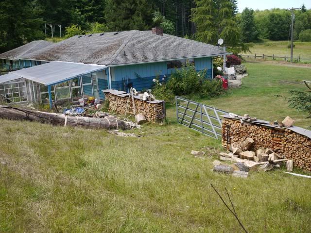 Downhill to the shed...