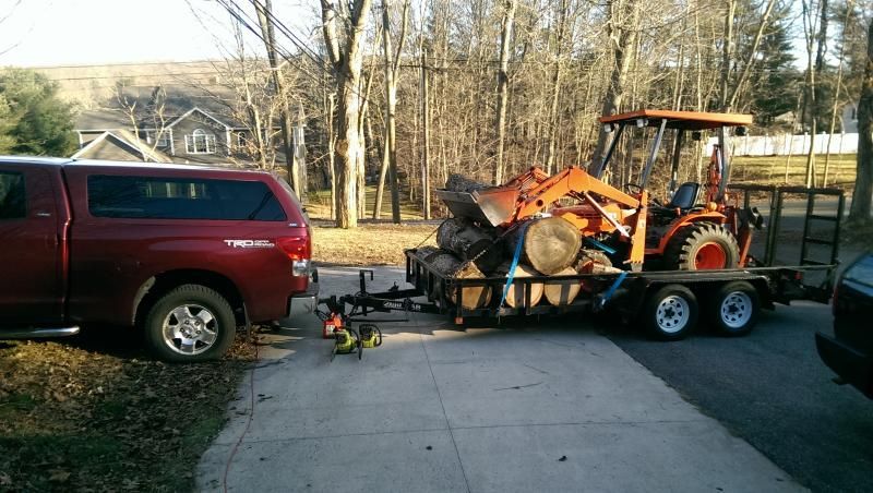 Dug wood out of the snow piles