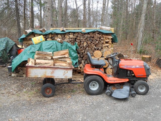 Anyone haul wood with a riding mower?