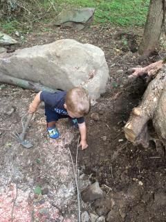 Rustic woodshed build