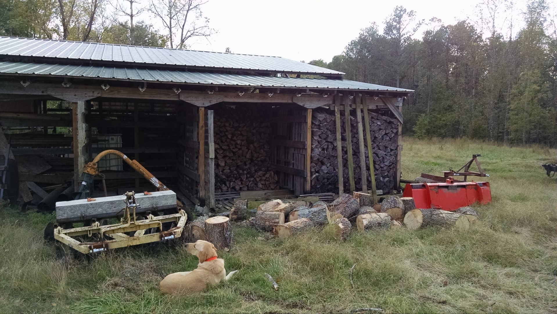 Drying in 4-row stacks