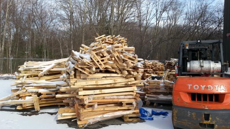 Mother load of hardwood pallets