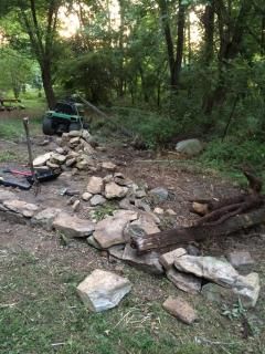 Rustic woodshed build