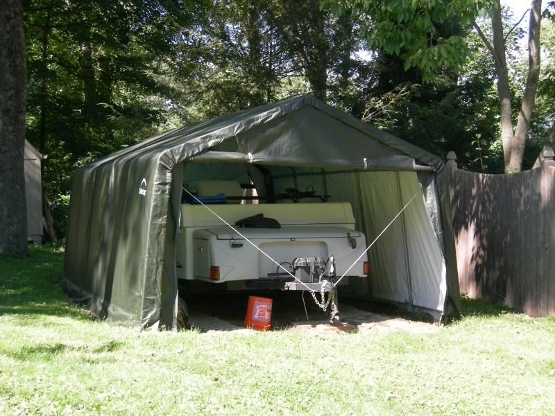 [Hearth.com] Carport woodshed.