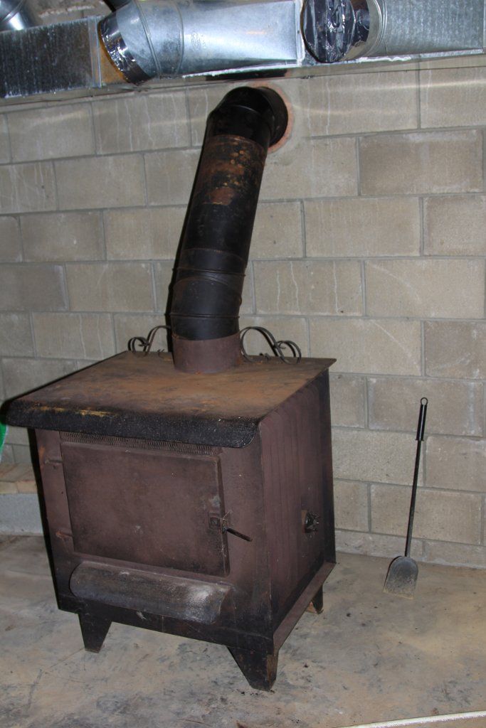 Old stove into basement