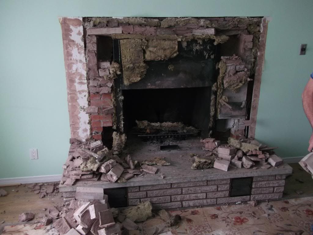 [Hearth.com] Need help - Large cast iron box - behind veneer brick - **pics**