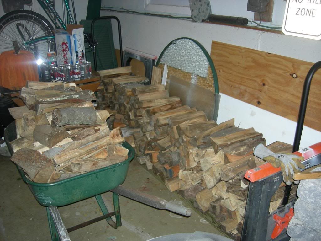 indoor wood storage.