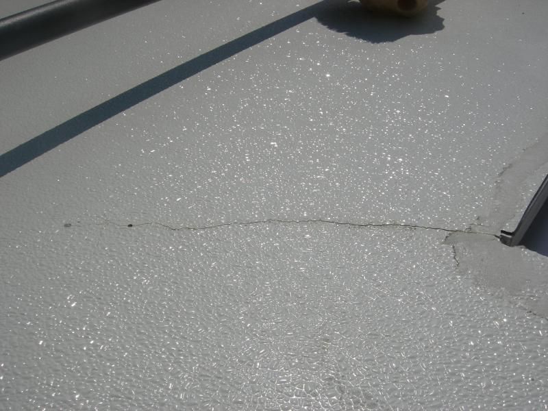 Crack in camper roof