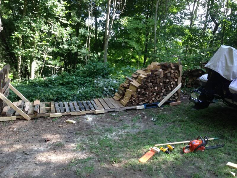 [Hearth.com] Slowly getting this oak split and stacked