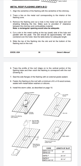 Chimney Pipe Flashing/Boot for Metal Roofs