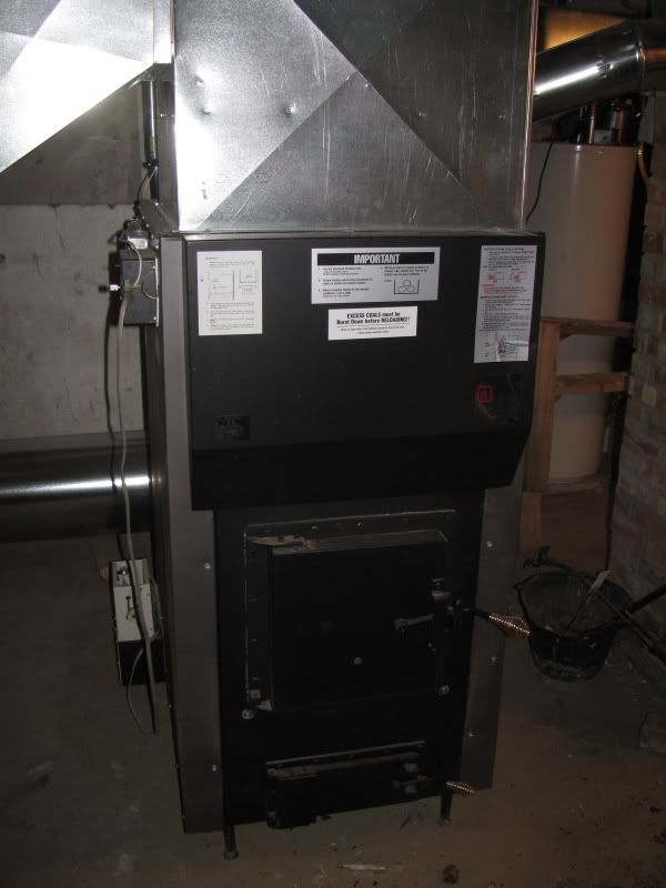 Kuuma Vapor Fire 100 indoor furnace new install done and "Fired up!" with pics