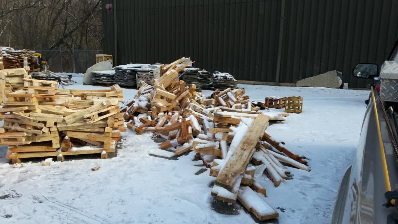 Mother load of hardwood pallets