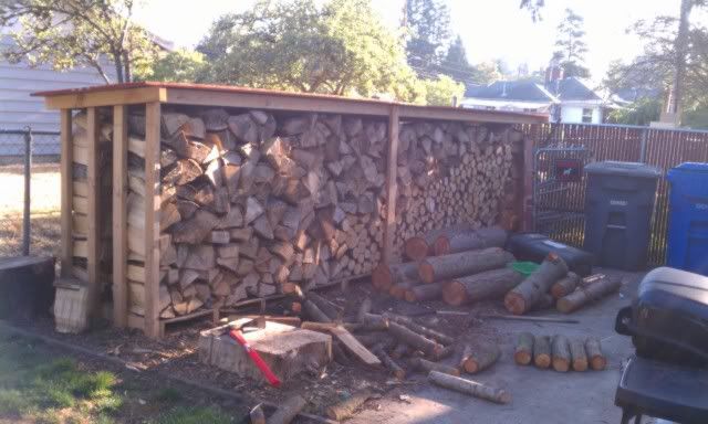 [Hearth.com] First wood rack attempt   (er...resounding success)