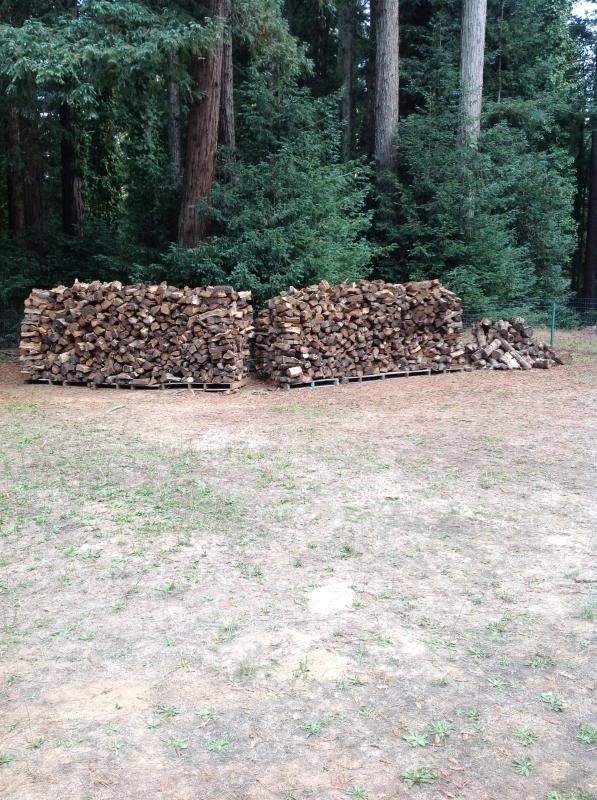 Wood Brought Home and Stacked