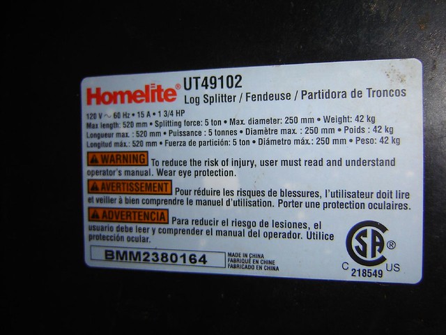 Homelite 5 Ton Electric Splitter Review